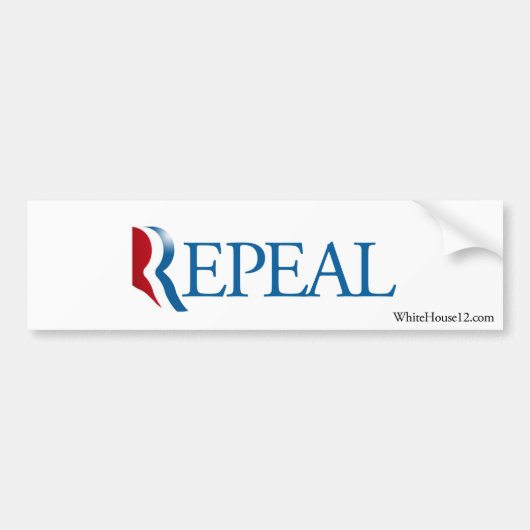 Repeal Obamacare met Romney Bumpersticker (Voorkant)