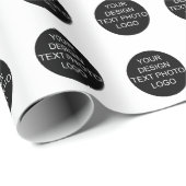 Repeating Logo Business Background Wrapping Paper Cadeaupapier (Rol Hoek)