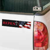 REPENT BUMPER STICKER (Sur camion)
