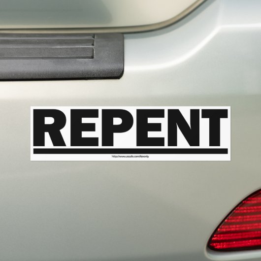 REPENT BUMPERSTICKER (Op auto)