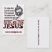 Repent Gospel Tract Visitekaartje (Voorkant / Achterkant)