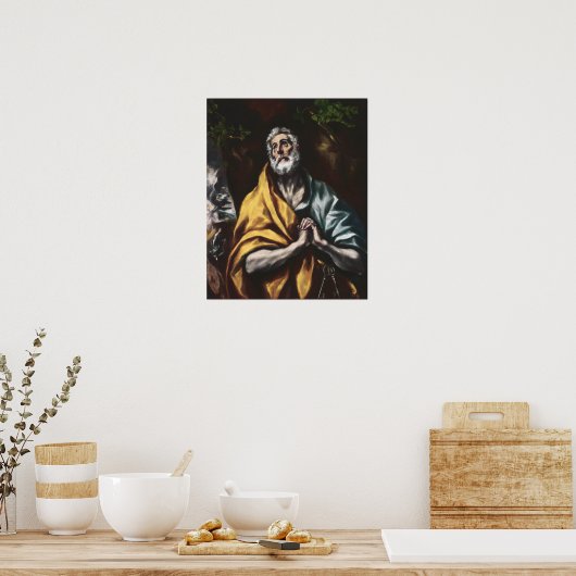Repentant Saint Peter van El Greco Poster (Keuken)