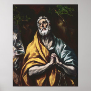 Repentant Saint Peter van El Greco Poster
