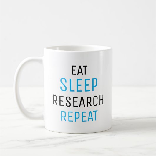 Répéter la recherche sur le sommeil, Chercheur Mug (Gauche)