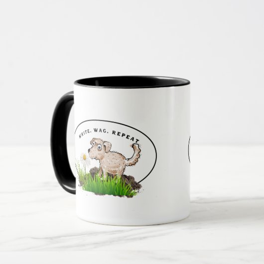 Répéter le sac à écrire - Écrivains tasse de café (Devant gauche)