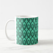 Répéter Mint Green Ovals Café Mug (Gauche)