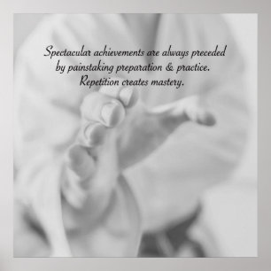 Repetitie creëer meesterschap. poster