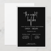 Repetitie diner, avond ervoor kaart (Voorkant / Achterkant)