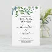 Repetitie Diner Bladergroen Elegant Kaart (Staand voorkant)