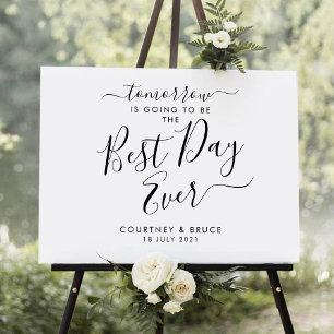 Repetitie diner bord 'De beste dag ooit' Poster