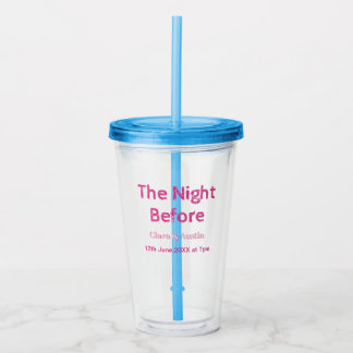 Repetitie diner de avond ervoor eenvoudig minimaal acryl drinkbeker