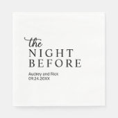 Repetitie diner de avond voor bruiloft servetten (Voorkant)