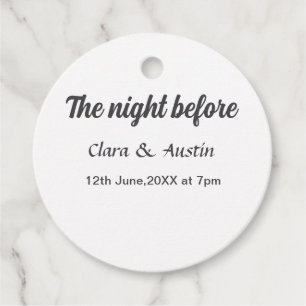 Repetitie diner de avond voor eenvoudige minimale  bedankjes labels