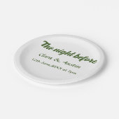 Repetitie diner de avond voor eenvoudige minimale papieren bordje (Gekanteld)