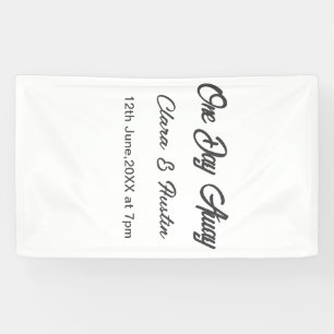 Repetitie diner een dag voor de bruiloft spandoek