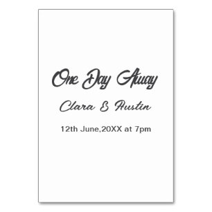 Repetitie diner Een dag weg avond voor naamdag Kaart