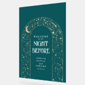 Repetitie Diner Hemels Blauwgroen Welkom Acryl Bord (Hoek)