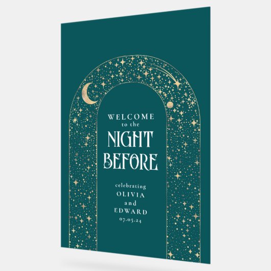 Repetitie Diner Hemels Blauwgroen Welkom Acryl Bord (Hoek)