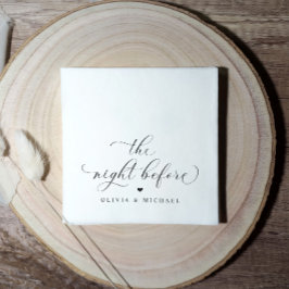 Repetitie Diner servetten de avond voor de bruilof