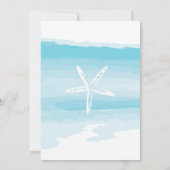 repetitie diner strand bruiloft uitnodiging (Achterkant)