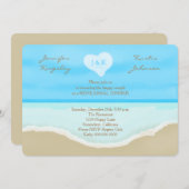 Repetitie diner uitnodigingen strand (Voorkant / Achterkant)