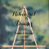 Repetitie Diner Welkom Elegante bruiloft Acryl Bord (Neutraal)