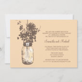 Repetitie Diner - Wild Flowers & Mason Jar Kaart (Voorkant)