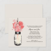 Repetitie Diner - Wild Flowers & Mason Jar Kaart (Voorkant / Achterkant)