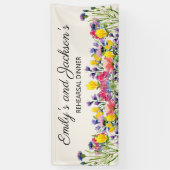 Repetitie Diner Wildflowers Naam Spandoek (Verticaal)