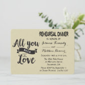  repetitie: Dinner Black en Tan Wedding Kaart (Staand voorkant)