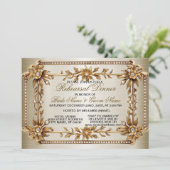 Repetitie Dinner Party Golden Dimond Kaart (Staand voorkant)