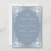 Repetitie Dusty Blue Faux Silver  Kaart (Voorkant)