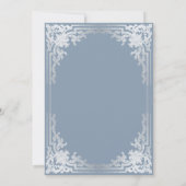 Repetitie Dusty Blue Faux Silver  Kaart (Achterkant)