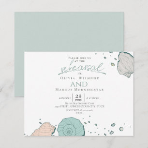 repetitie   Hedendaagse Seashells koraal en Blauwg Kaart