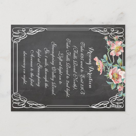 repetitie, ontvangst en rijrichting briefkaart (Achterkant)