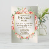 repetitie van een binnenpartij met Oranje Floral G Kaart (Staand voorkant)