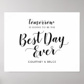 repetitief diner Beste dag ooit teken Poster (Voorkant)