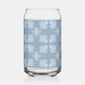 Répétition abstraite florale bleu pastel (Recto)