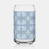 Répétition abstraite florale bleu pastel (Verso)