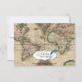 Répétition antique de mariage de carte de Vieux (Dos)