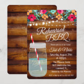 Répétition BBQ Mason Jar Invitation (Devant / Derrière)