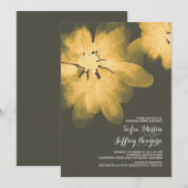 répétition d'aquarelle florale invitations à dîner (Devant / Derrière)