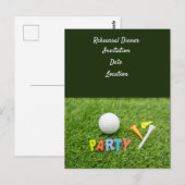 Répétition de golf Invitation au dîner de mariage (Devant / Derrière)