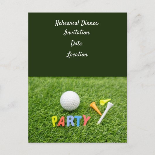 Répétition de golf Invitation au dîner de mariage (Devant)