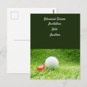 Répétition de golf Invitation au dîner de mariage  (Devant / Derrière)