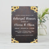 Répétition de tournesol rustique invitations à dîn (Debout devant)