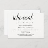 Répétition de typographie moderne invitations à dî (Devant / Derrière)