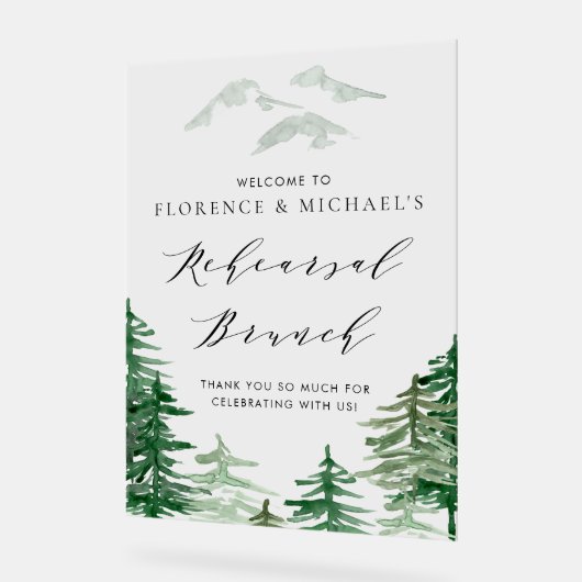 Répétition des forêts d'aquarelle Brunch (Angle)