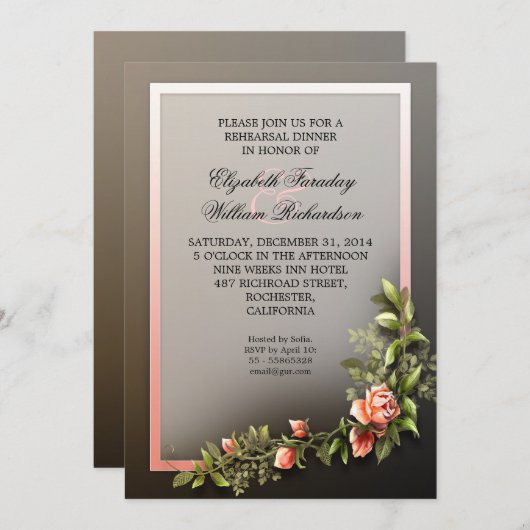 répétition dîner belle invitation (Devant / Derrière)