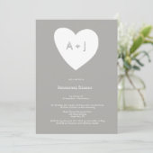 Répétition du coeur moderne invitation (Debout devant)